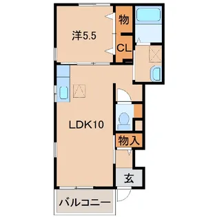 和歌山県和歌山市中之島【アパート】の間取り
