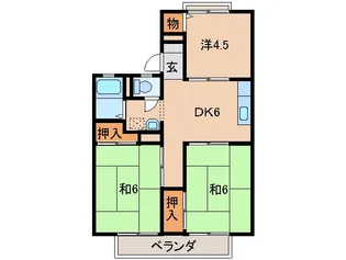 和歌山県和歌山市楠見中【アパート】の間取り