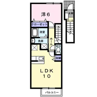 和歌山県御坊市名屋町3丁目【アパート】の間取り