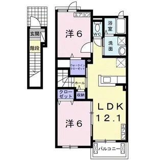 和歌山県和歌山市西浜【アパート】の間取り