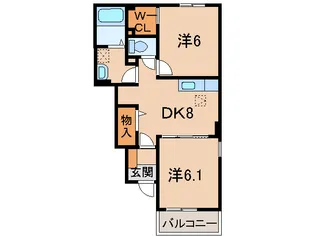和歌山県和歌山市榎原【アパート】の間取り