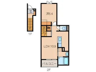 ラポール西庄【2階】の間取り