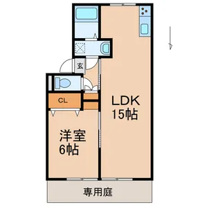 プレジール木ノ本Ⅱ【1階】の間取り