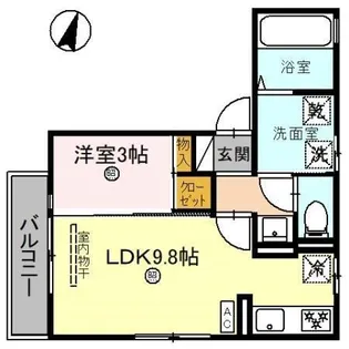 和歌山県和歌山市弁財天丁【アパート】の間取り