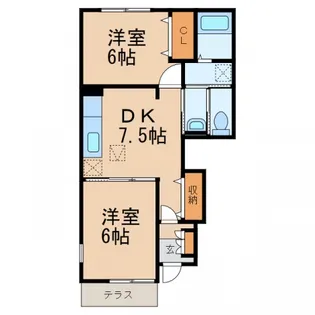 和歌山県和歌山市楠本【アパート】の間取り
