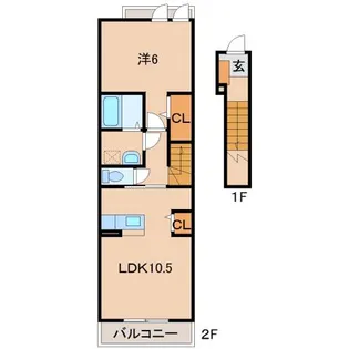 和歌山県和歌山市有本【アパート】の間取り