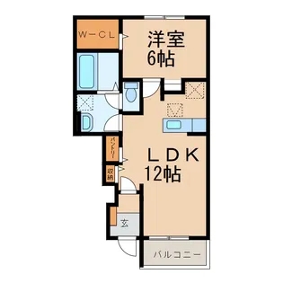 和歌山県和歌山市木ノ本【アパート】の間取り