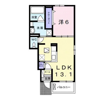 和歌山県御坊市島【アパート】の間取り