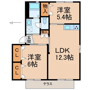 シャーメゾン紀の川【1階】の間取り