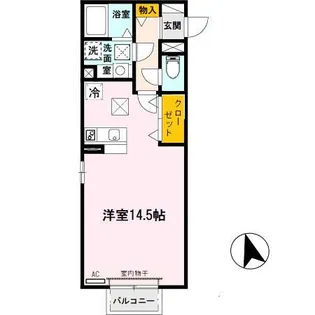 和歌山県和歌山市布引【アパート】の間取り