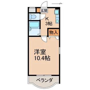 1Kの間取り画像