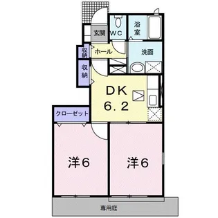 和歌山県御坊市湯川町富安【アパート】の間取り