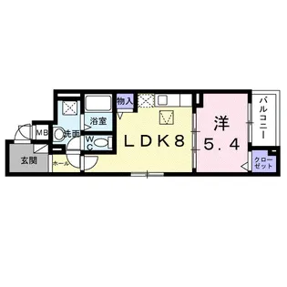 和歌山県和歌山市北新博労町【アパート】の間取り