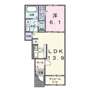 和歌山県岩出市宮【アパート】の間取り