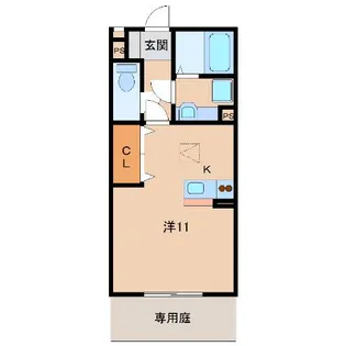 和歌山県和歌山市鷹匠町1丁目【アパート】の間取り