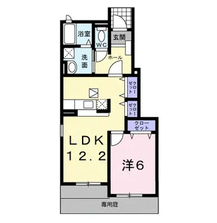 ハピネス・ブルック Ⅰ【1階】の間取り