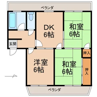 第1小杉マンション【4階】の間取り