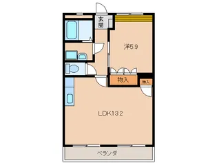 和歌山県和歌山市大谷【アパート】の間取り