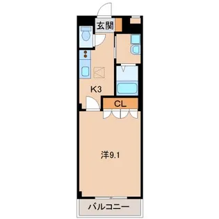 和歌山県和歌山市出島【アパート】の間取り