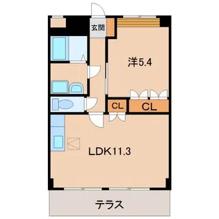 コート・ヴィラージュA【1階】の間取り