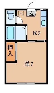 一の橋ハイツⅡ【1階】の間取り