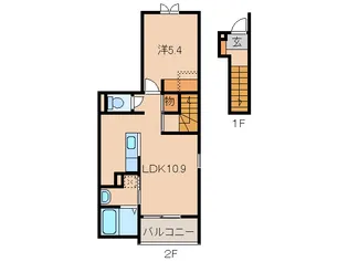 和歌山県和歌山市西庄【アパート】の間取り
