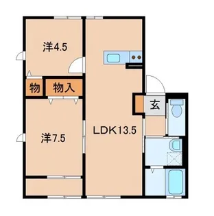 プレステージ宮崎Ⅱ【2階】の間取り
