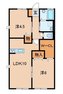 プレステージ宮崎Ⅰ【2階】の間取り