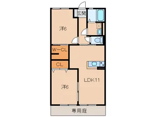 和歌山県岩出市中黒【アパート】の間取り