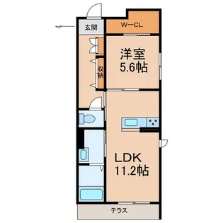 和歌山県和歌山市西布経丁1丁目【マンション】の間取り