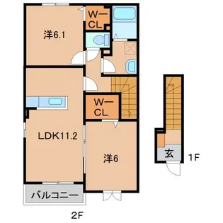 和歌山県和歌山市神前【アパート】の間取り