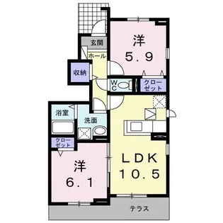 和歌山県橋本市岸上【アパート】の間取り