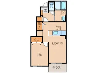 和歌山県和歌山市西浜【アパート】の間取り
