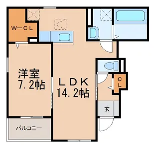 和歌山県和歌山市井辺【アパート】の間取り