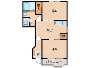 和歌山県紀の川市桃山町元【アパート】の間取り