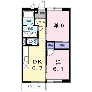 メゾンネイティブピーチ【2階】の間取り