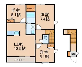 和歌山県和歌山市秋葉町【アパート】の間取り