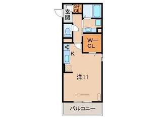 和歌山県和歌山市野崎【アパート】の間取り