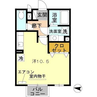 D-Roomウィステリア B棟【2階】の間取り