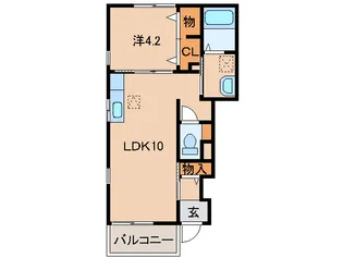 和歌山県和歌山市内原【アパート】の間取り