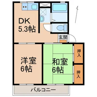 和歌山県橋本市東家6丁目【アパート】の間取り
