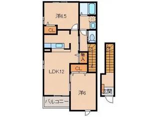 エフルゲンスB【2階】の間取り