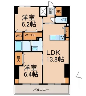和歌山県和歌山市友田町2丁目【マンション】の間取り