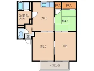 シティハイツ紀三井寺【1階】の間取り