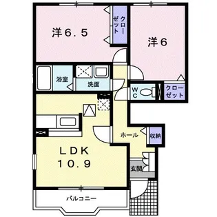 クレメントA【1階】の間取り