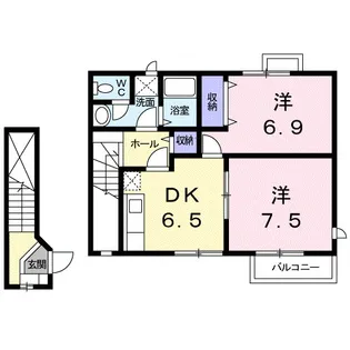 ローズ・プレシャス【2階】の間取り