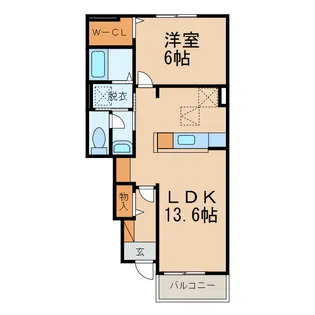 和歌山県橋本市高野口町伏原【アパート】の間取り