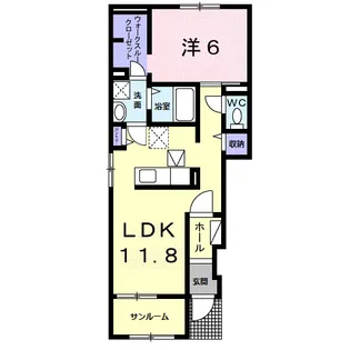 和歌山県岩出市西国分【アパート】の間取り