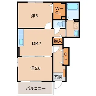 和歌山県和歌山市冬野【アパート】の間取り