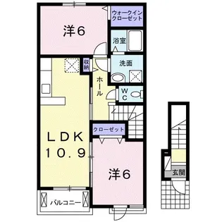 フォレスタ橋本 Ⅰ【2階】の間取り